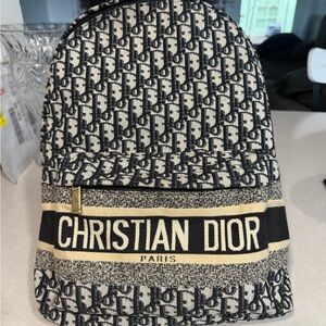 Dior Monogram Black and Cream Backpack